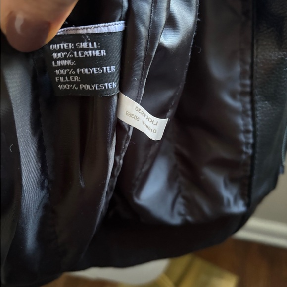 Kids Black Faux Leather Jacket - Picture 5 of 7